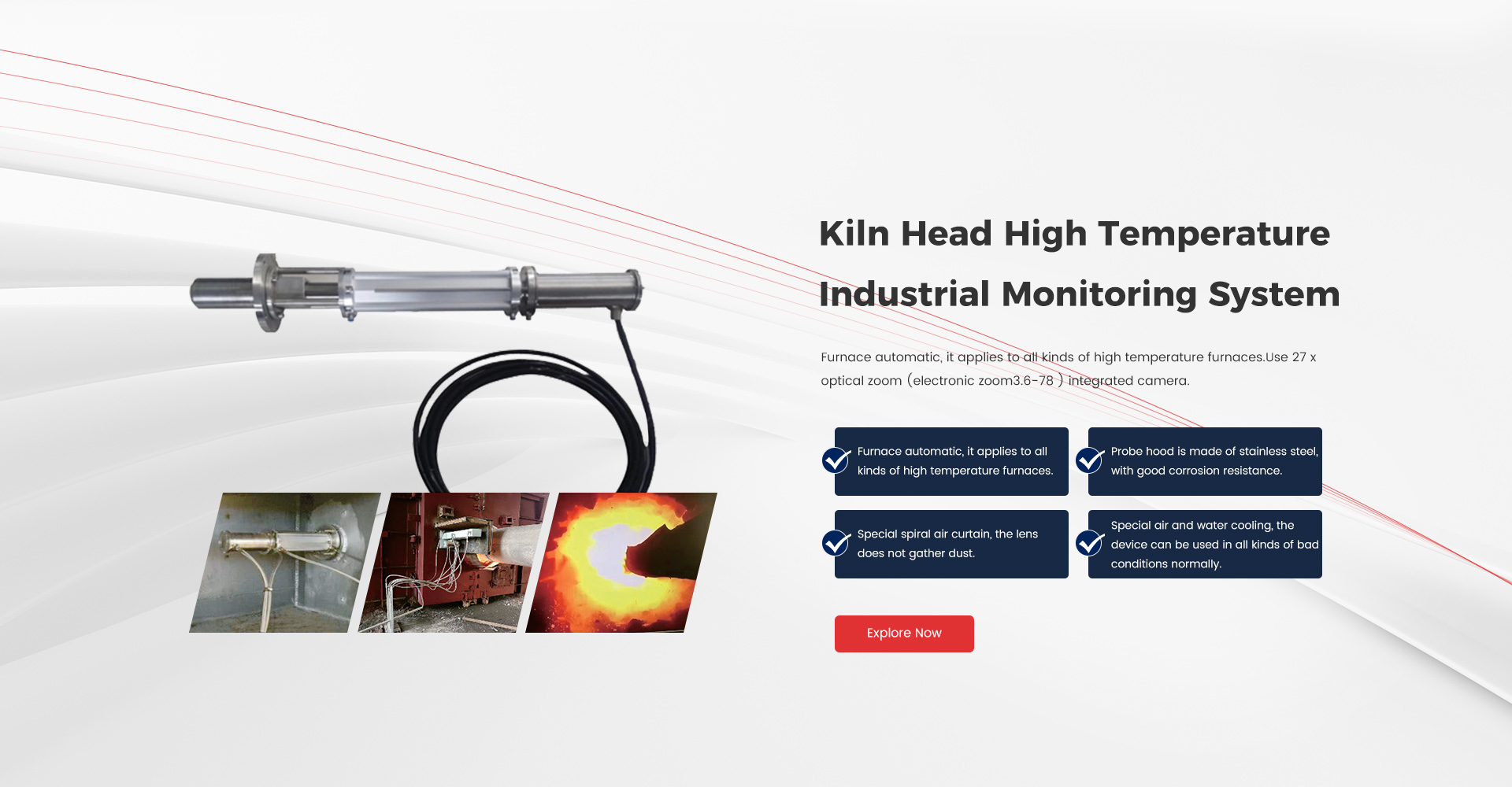 Kiln Head High Temperature  Industrial Monitoring System