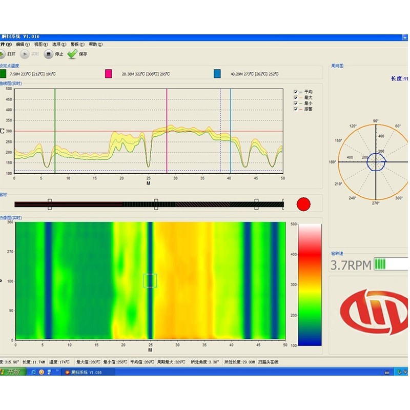 Kiln shell infrared scanning temperature measurement system